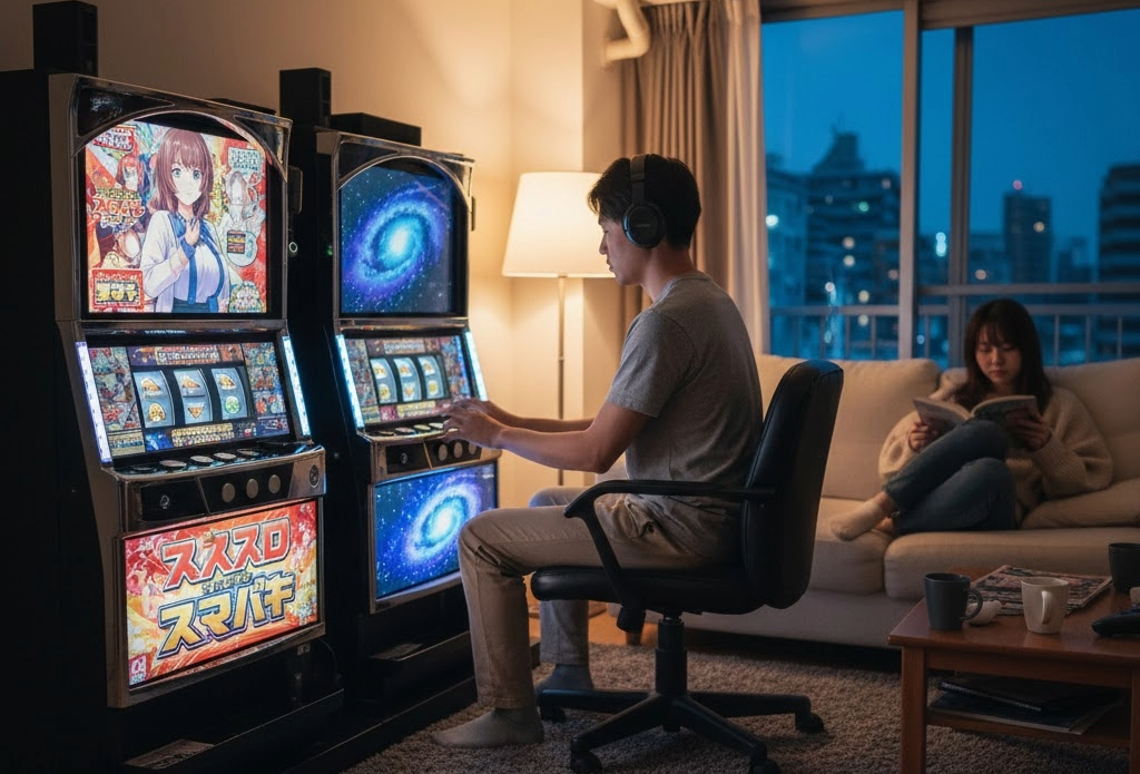 スマートなリビングに置かれたスマスロ実機