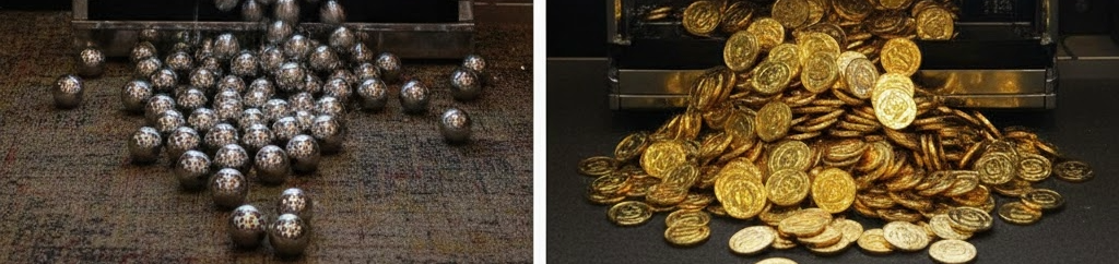 玉とメダルのイメージ